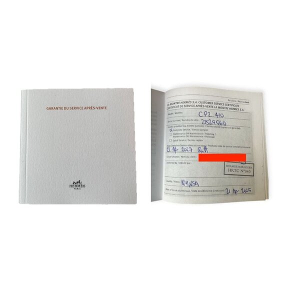 Hermès Clipper CP2.410 Diver Chronograph 36mm Orange Strap Watch Set - Picture 5 of 16